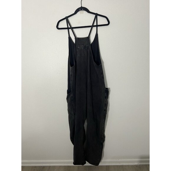 Free People Movement Hot Shot One Piece Jumpsuit In Washed Black Size Large - Picture 6 of 13